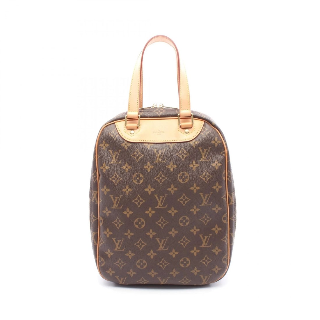 LOUIS VUITTON EXCURSION HAND BAG MONOGRAM CANVAS LEATHER: LOUIS VUITTON Excursion Hand bag Monogram canvas leather Brand: LOUIS VUITTON Type/Style: Handbag Material: Exterior Material Monogram and PVC coated canvas and leather Color: Exterior Color Brown?ish