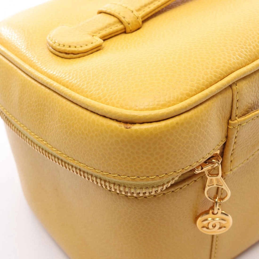 CHANEL COCO MARK VANITY HANDBAG GRAINED CALF LEATHER - 3