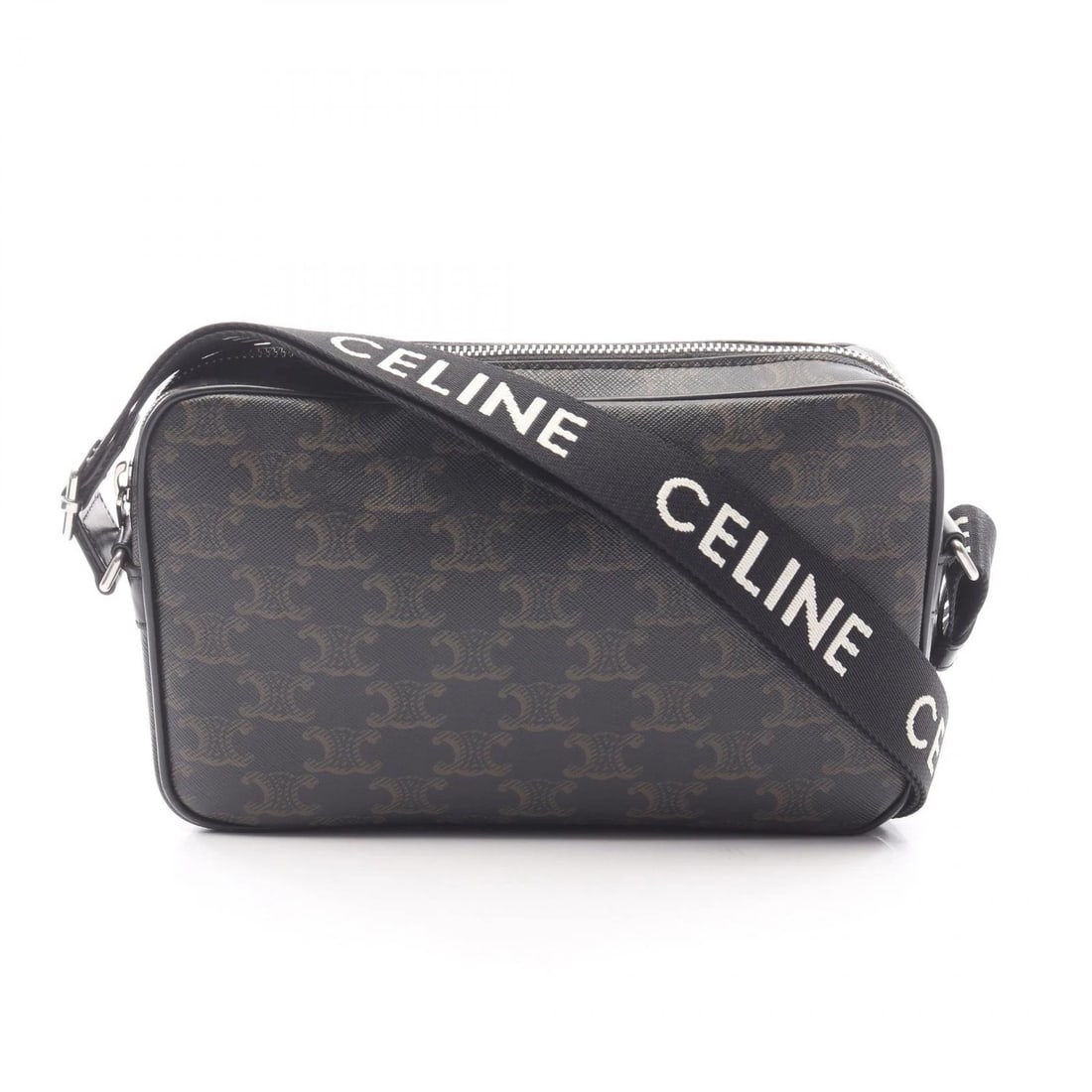 CELINE TRIOMPHE MEDIUM MESSENGER CROSSBODY SHOULDER BAG: CELINE Triomphe Medium Messenger Crossbody Shoulder Bag Brand: CELINE Type/Style: Shoulder Bag Material: Exterior Material PVC coated canvas and leather Color: Exterior Color Brown?ish colors and Blac