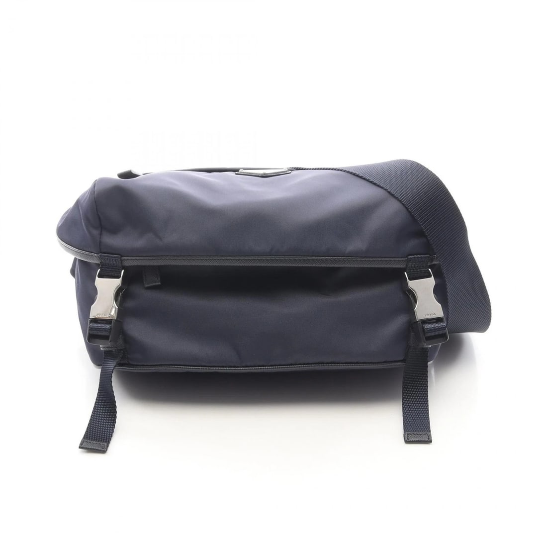 PRADA RE-NYLON SHOULDER CROSSBODY BAG: PRADA Re-Nylon Shoulder Crossbody Bag Brand: PRADA Type/Style: Shoulder Bag Material: Exterior Material Nylon and Saffiano leather Color: Exterior Color Navy?ish colors Size: H:15cm x W:27cm x D:13cm 