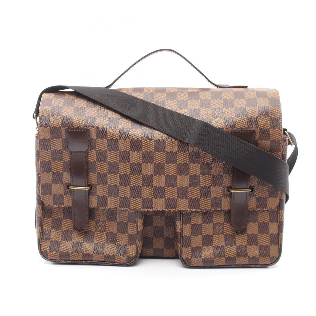 LOUIS VUITTON BROADWAY SHOULDER CROSSBODY BAG: LOUIS VUITTON Broadway Shoulder Crossbody Bag Brand: LOUIS VUITTON Type/Style: Shoulder Bag Material: Exterior Material Damier and PVC coated canvas and leather Color: Exterior Color Ebene / Brown?ish