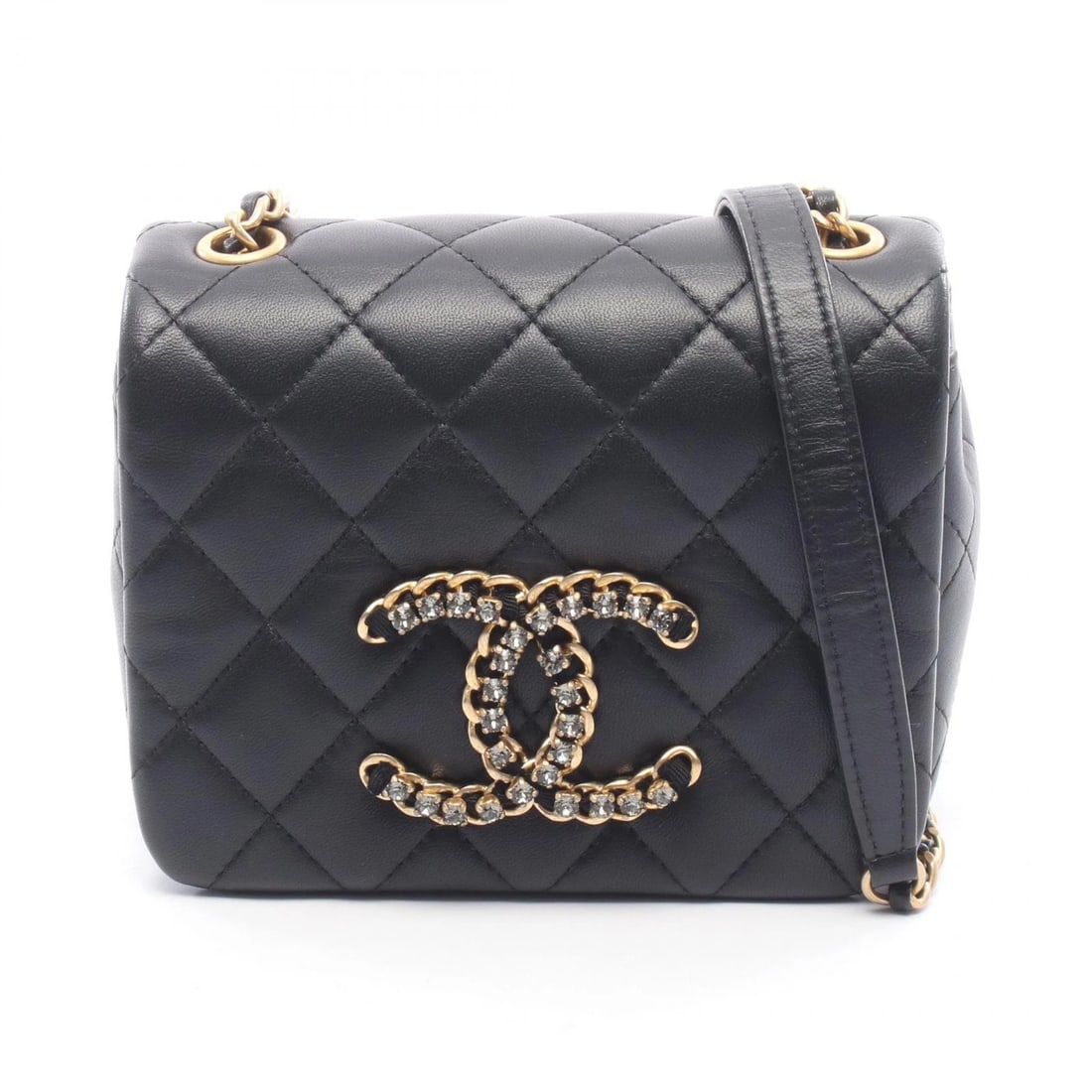 CHANEL MATELASSE CHAIN CROSSBODY SHOULDER BAG: CHANEL Matelasse chain crossbody Shoulder Bag Brand: CHANEL Type/Style: Shoulder Bag Material: Exterior Material Lambskin (sheep leather) Color: Exterior Color Black?ish colors Size: H:12cm x W:15cm x