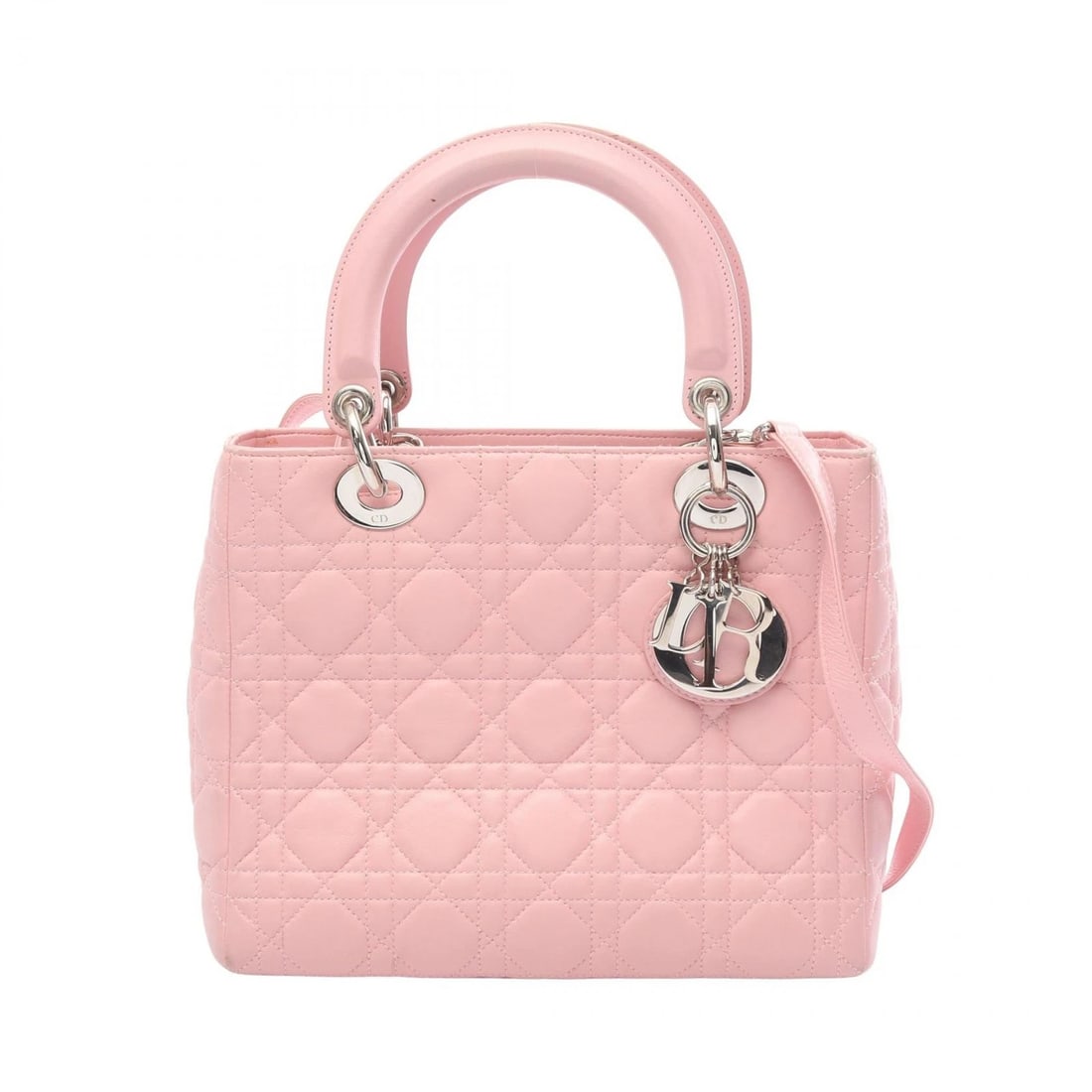 CHRISTIAN DIOR MEDIUM SHOULDER HANDBAG LEATHER PINK: Christian Dior Medium Shoulder Handbag leather Pink Brand: Dior Type/Style: Handbag Material: Exterior Material leather Color: Exterior Color Pink?ish colors Size: H:20cm x W:24cm x D:11.5cm (H:7.9" x