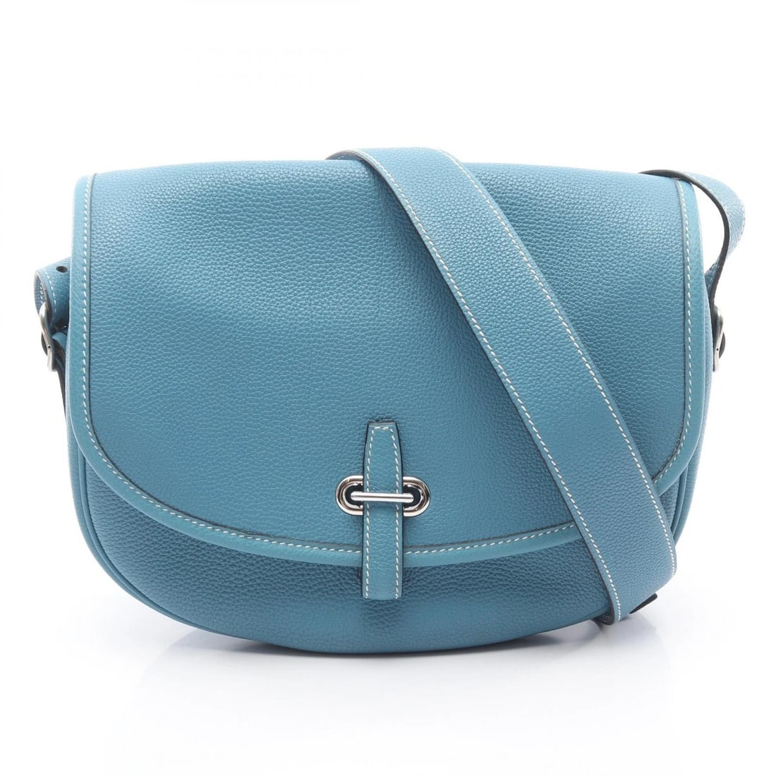 HERMES BALLE DE GOLF SHOULDER CROSSBODY BAG: HERMES Balle de Golf Shoulder Crossbody Bag Brand: HERMES Type/Style: Shoulder Bag Material: Exterior Material Togo leather and leather Color: Exterior Color Blue jean / Blue?ish colors Size: H:19cm x