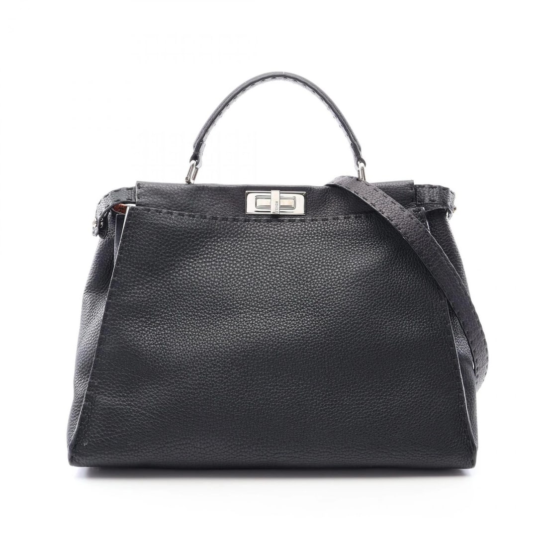 FENDI SELLERIA PEEKABOO LARGE SHOULDER HANDBAG: FENDI Selleria Peekaboo Large Shoulder Handbag Brand: FENDI Type/Style: Handbag Material: Exterior Material leather Color: Exterior Color Black?ish colors Size: H:29cm x W:40cm x D:16cm (H:11.4" x W:1