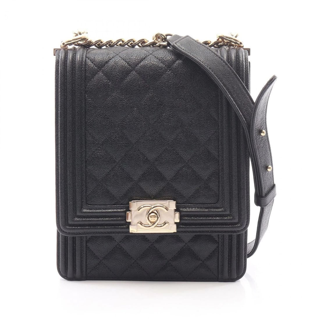 CHANEL BOY CHANEL MATELASSE CHAIN SHOULDER BAG: CHANEL Boy Chanel Matelasse Chain Shoulder Bag Brand: CHANEL Type/Style: Shoulder Bag Material: Exterior Material Calfskin (cowhide) Color: Exterior Color Black?ish colors Size: H:20cm x W:16cm x D:3/