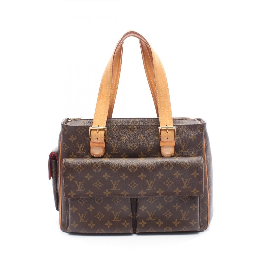 LOUIS VUITTON MULTIPLE CITE SHOULDER TOTE HAND BAG: LOUIS VUITTON Multiple Cite Shoulder Tote Hand Bag Brand: LOUIS VUITTON Type/Style: Handbag Material: Exterior Material PVC coated canvas and leather Color: Exterior Color Brown?ish colors Size: H:27c