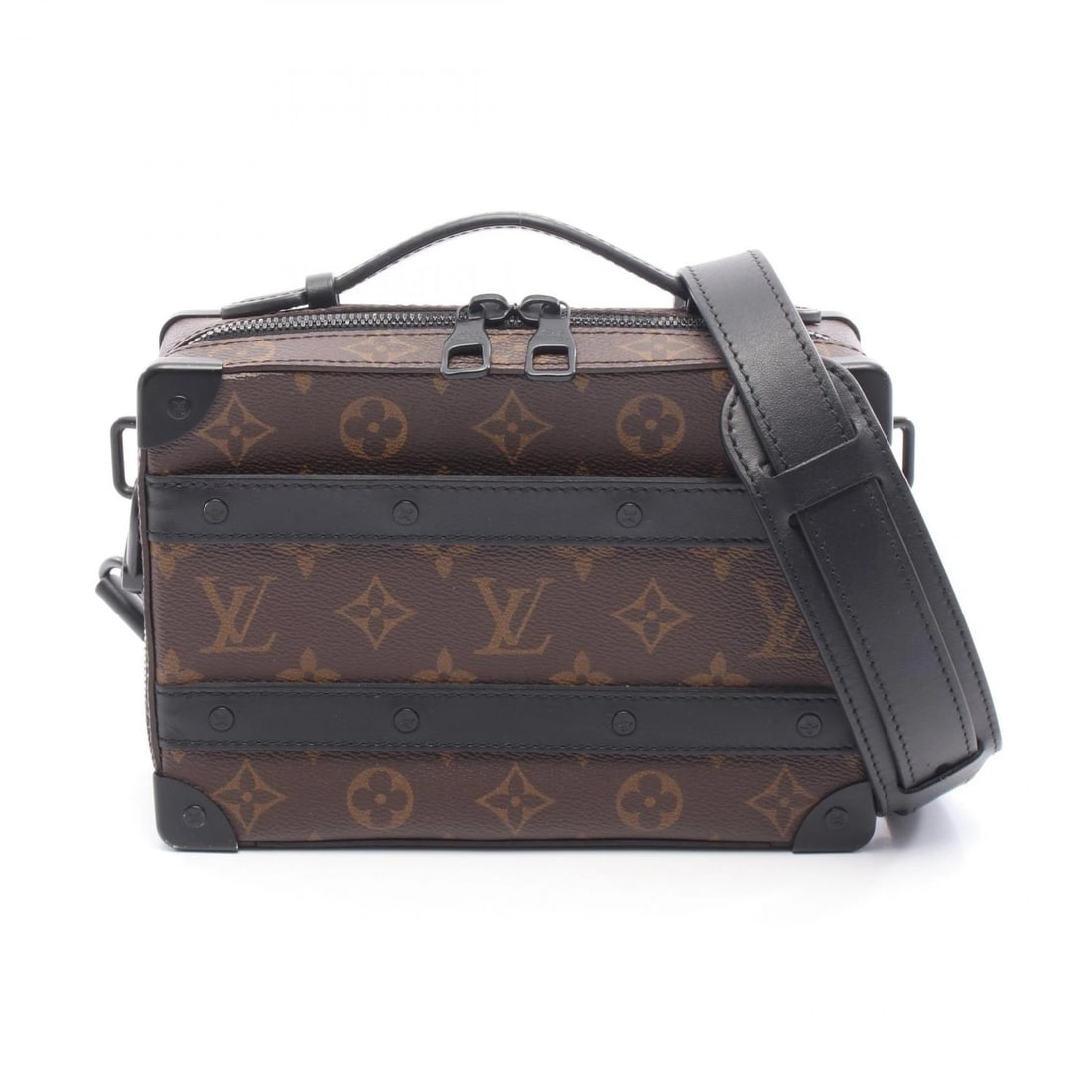 LOUIS VUITTON HANDLE SOFT TRUNK SHOULDER HANDBAG: LOUIS VUITTON Handle soft trunk Shoulder Handbag Brand: LOUIS VUITTON Type/Style: Handbag Material: Exterior Material Monogram macassar and PVC coated canvas and leather Color: Exterior Color