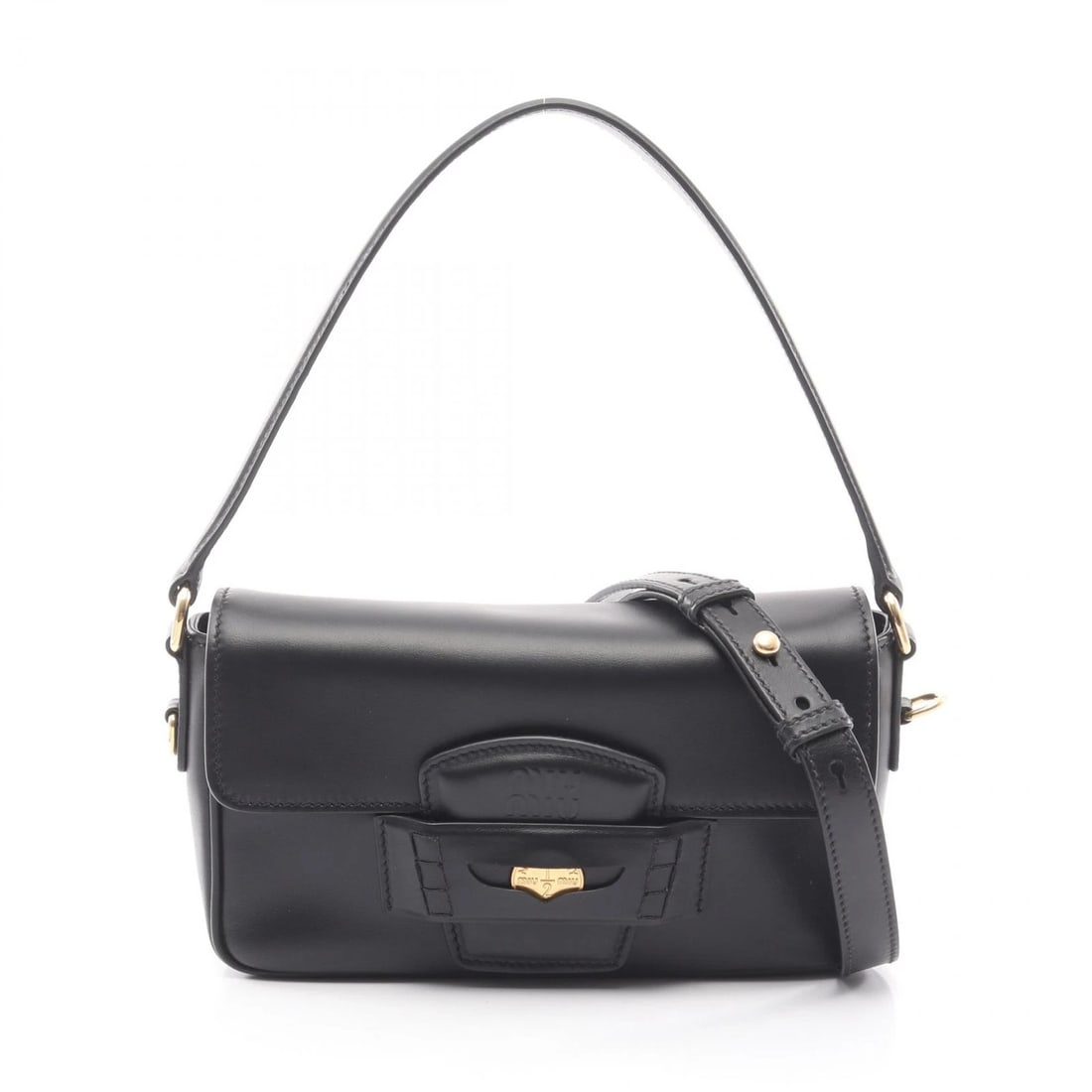 MIU MIU CRM FINE CALF PENNY SHOULDER CROSSBODY HANDBAG: Miu Miu CRM FINE CALF Penny Shoulder Crossbody Handbag Brand: Miu Miu Type/Style: Handbag Material: Exterior Material leather Color: Exterior Color Black?ish colors Size: H:14cm x W:23cm x D:5cm
