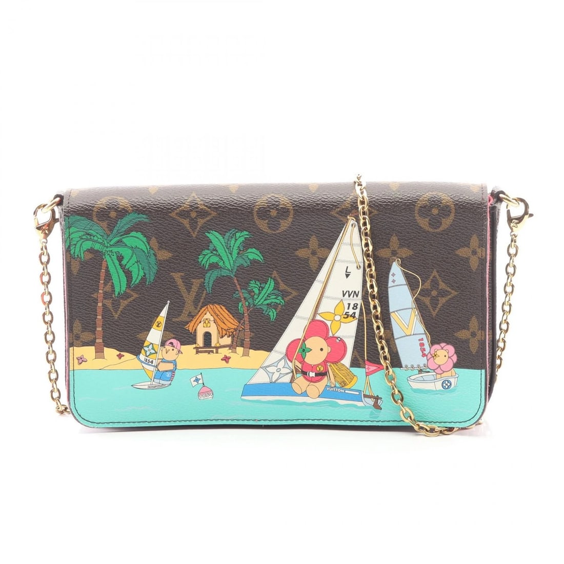 LOUIS VUITTON POCHETTE FELICIE CHAIN CROSSBODY SHOULDER BAG: LOUIS VUITTON Pochette Felicie chain crossbody Shoulder Bag Brand: LOUIS VUITTON Type/Style: Shoulder Bag Material: Exterior Material Monogram Vivienne and PVC coated canvas and leather Color: Exterio