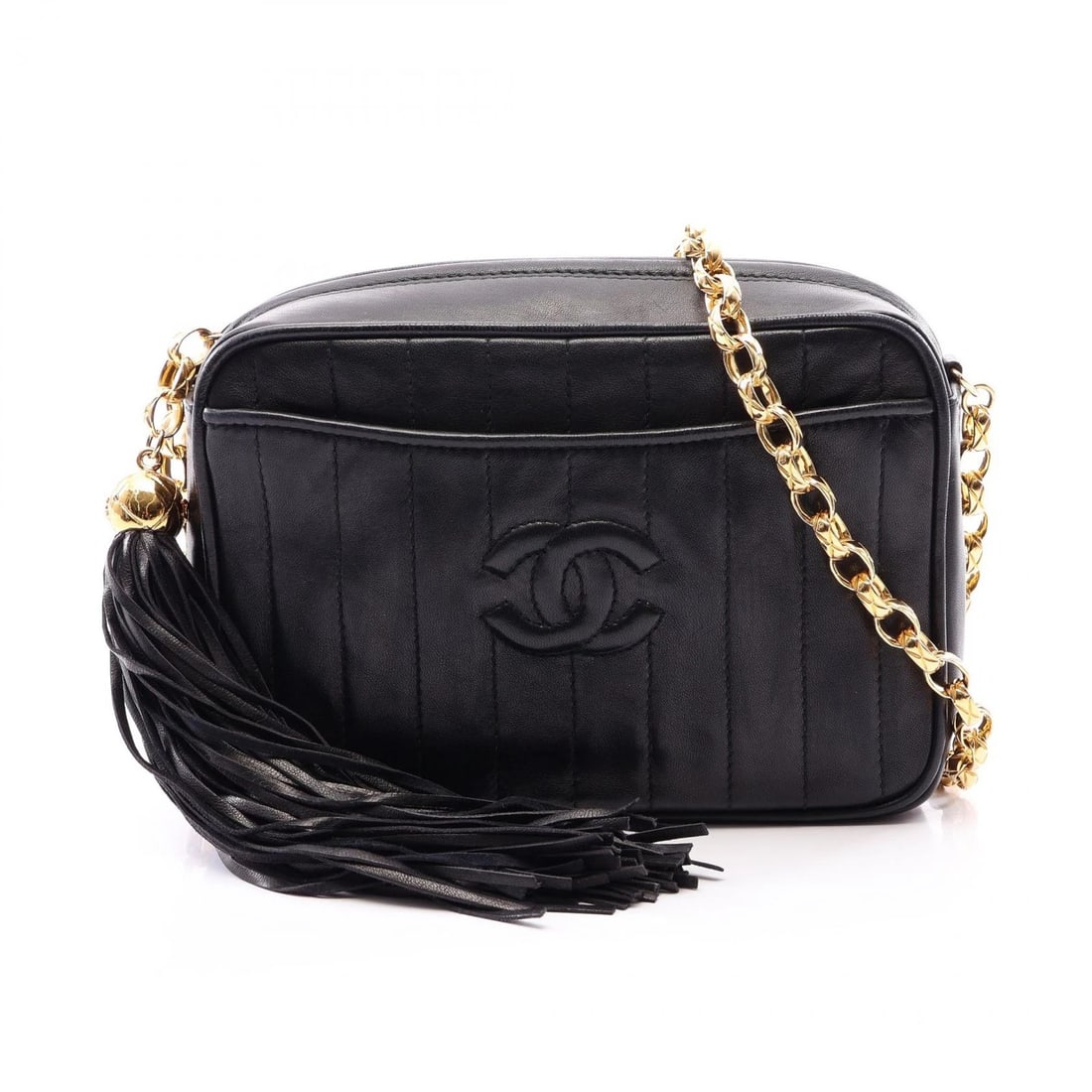 CHANEL MADEMOISELLE CHAIN SHOULDER CROSSBODY BAG: CHANEL Mademoiselle Chain Shoulder Crossbody Bag Brand: CHANEL Type/Style: Shoulder Bag Material: Exterior Material Lambskin (sheep leather) Color: Exterior Color Black?ish colors Size: H:13cm x W:18c