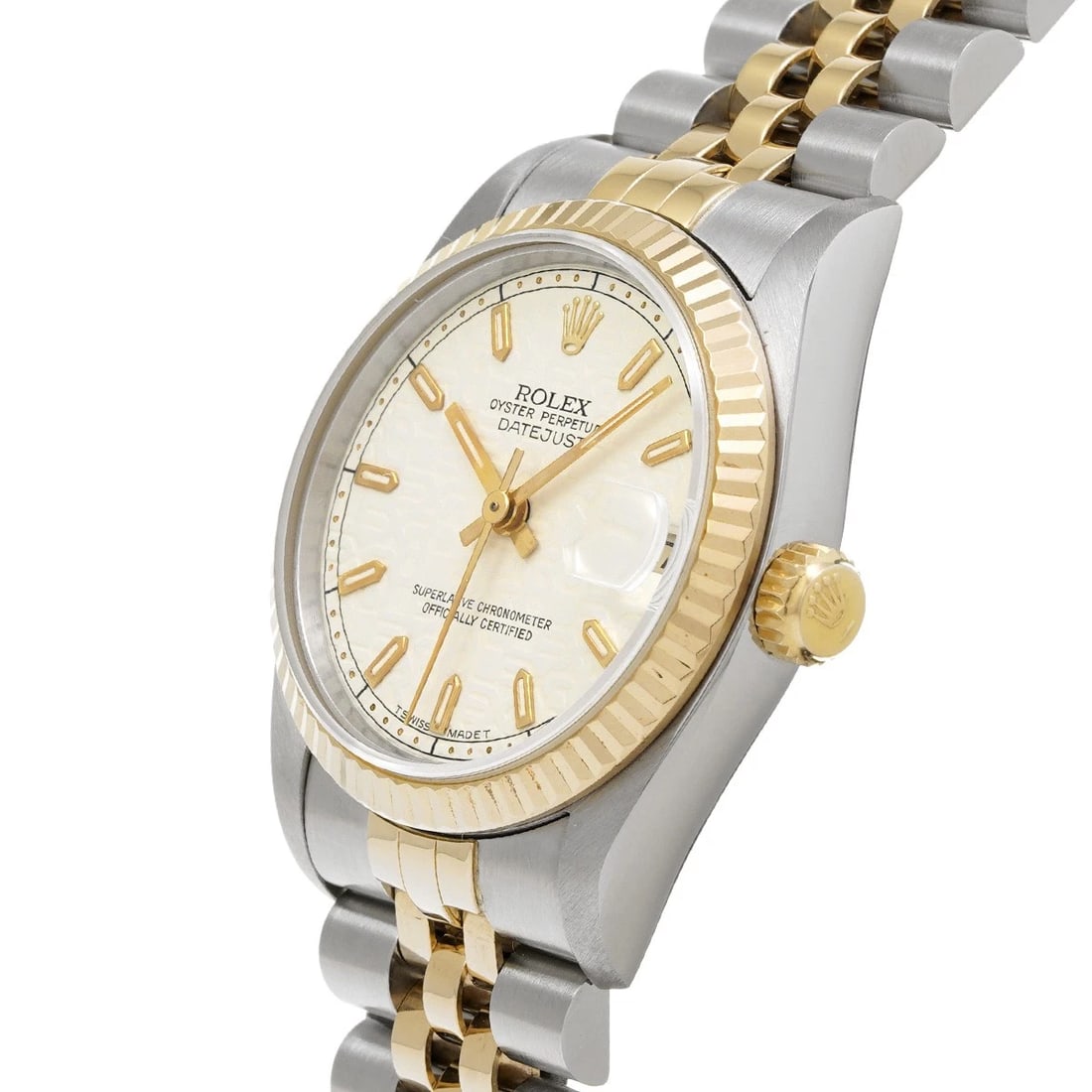 ROLEX DATEJUST IVORY COMPUTER WATCH - 2