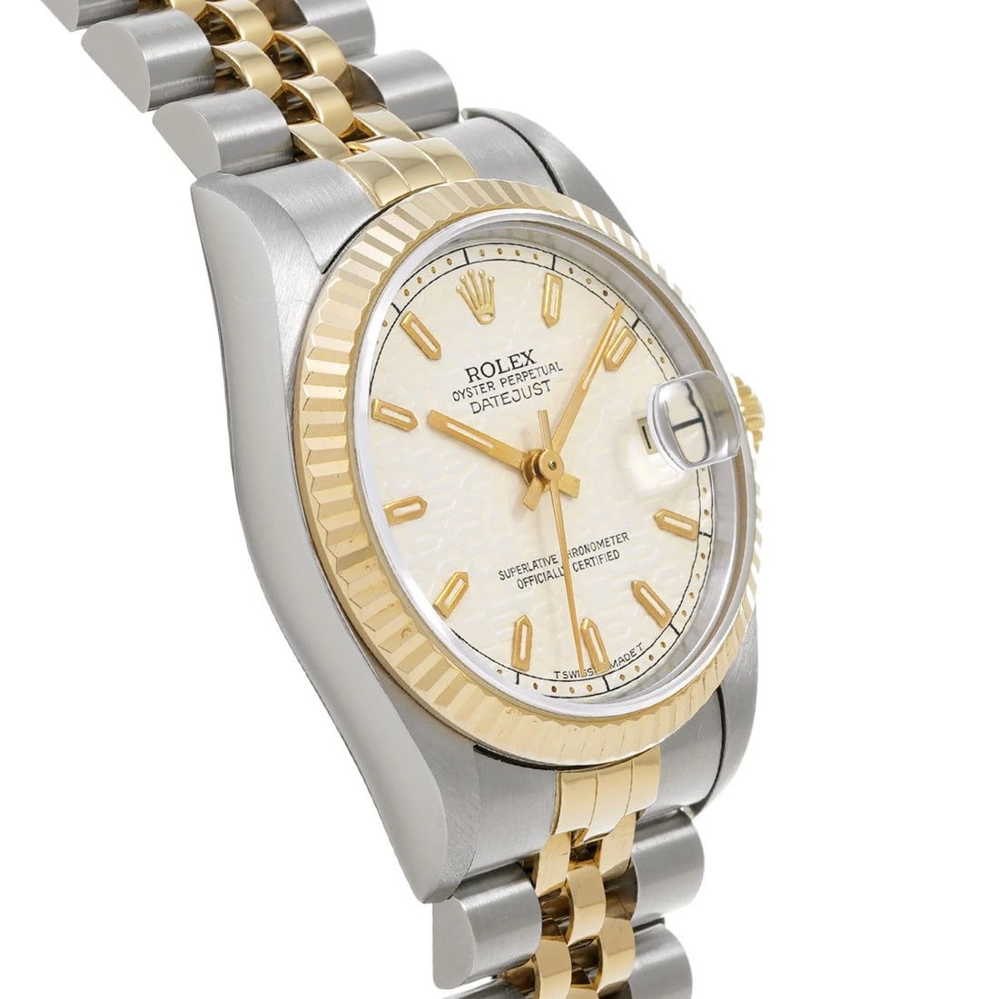ROLEX DATEJUST IVORY COMPUTER WATCH - 3