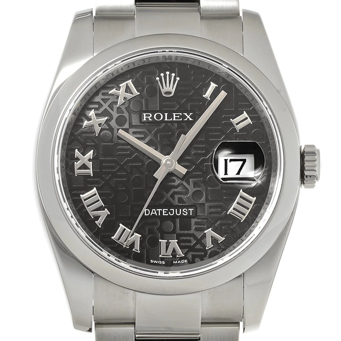 ROLEX DATEJUST BLACK COMPUTER WATCH - 4