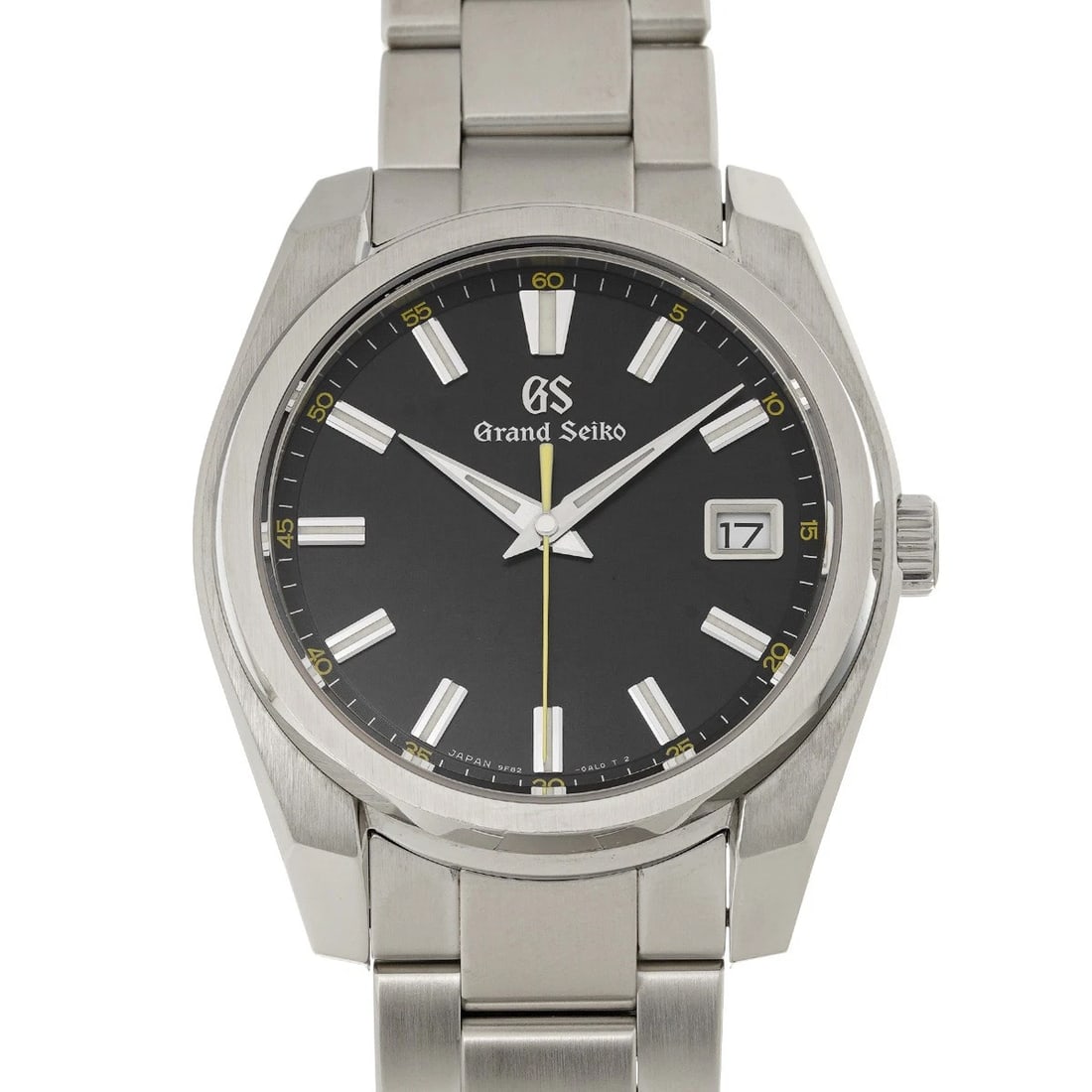 GRAND SEIKO QUARTZ BLACK WATCH: Grand Seiko Quartz black Watch Brand: Grand Seiko Type/Style: Wristwatch Material: Band Material Stainless steel, Case Material Stainless steel Color: Dial Color black Size: ?Case? H/About 40mm W/Abou