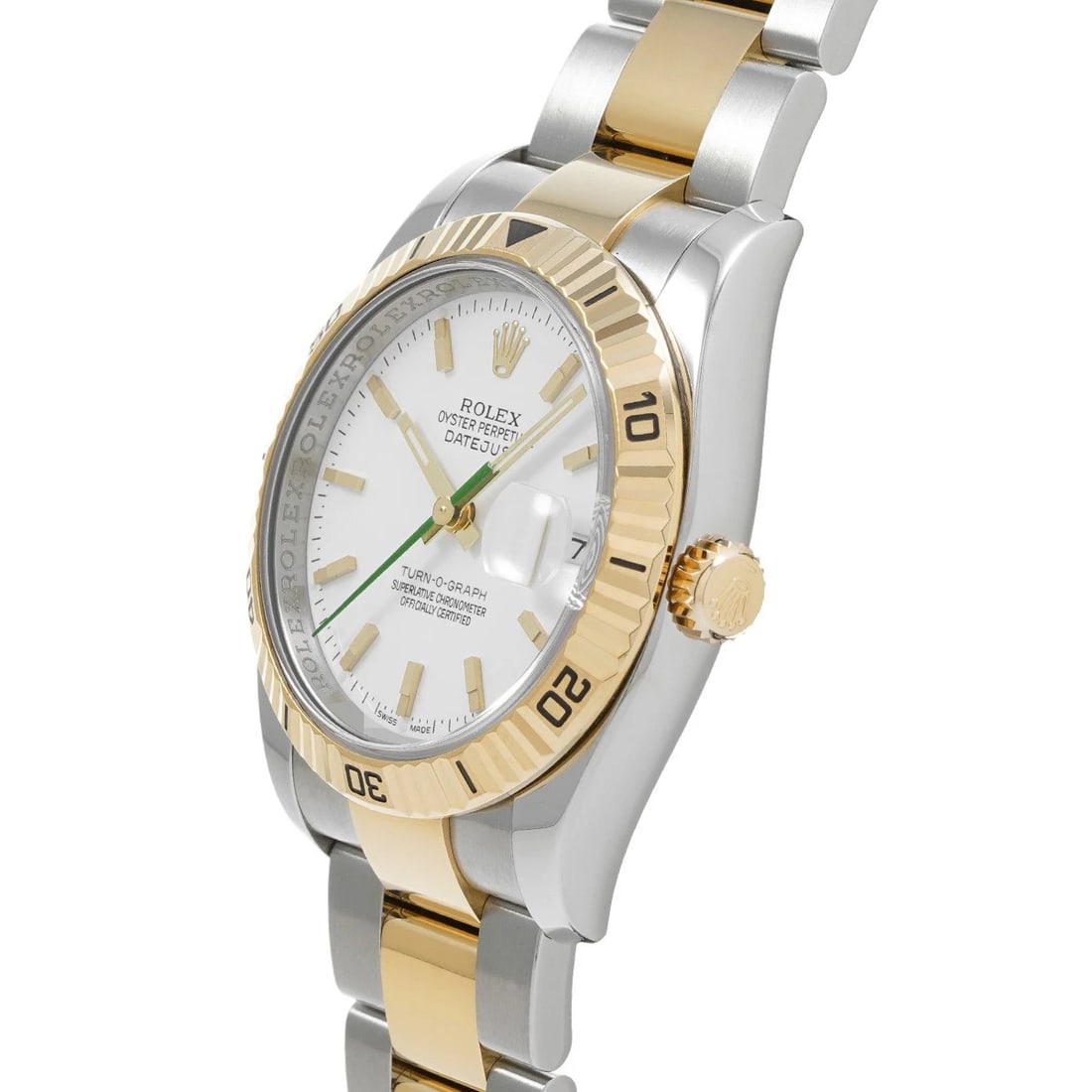 ROLEX DATEJUST WHITE WATCH - 2