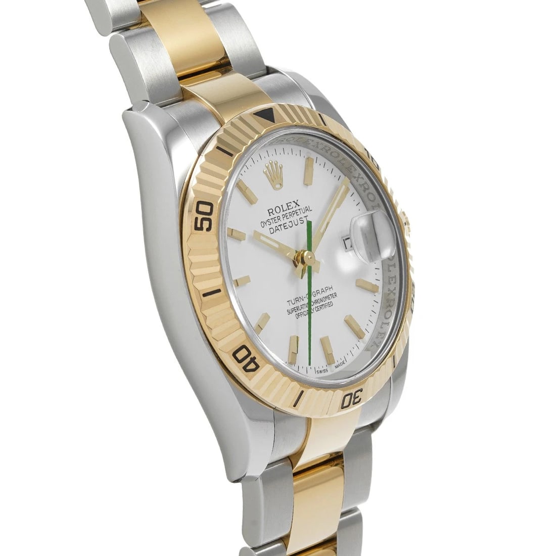 ROLEX DATEJUST WHITE WATCH - 3