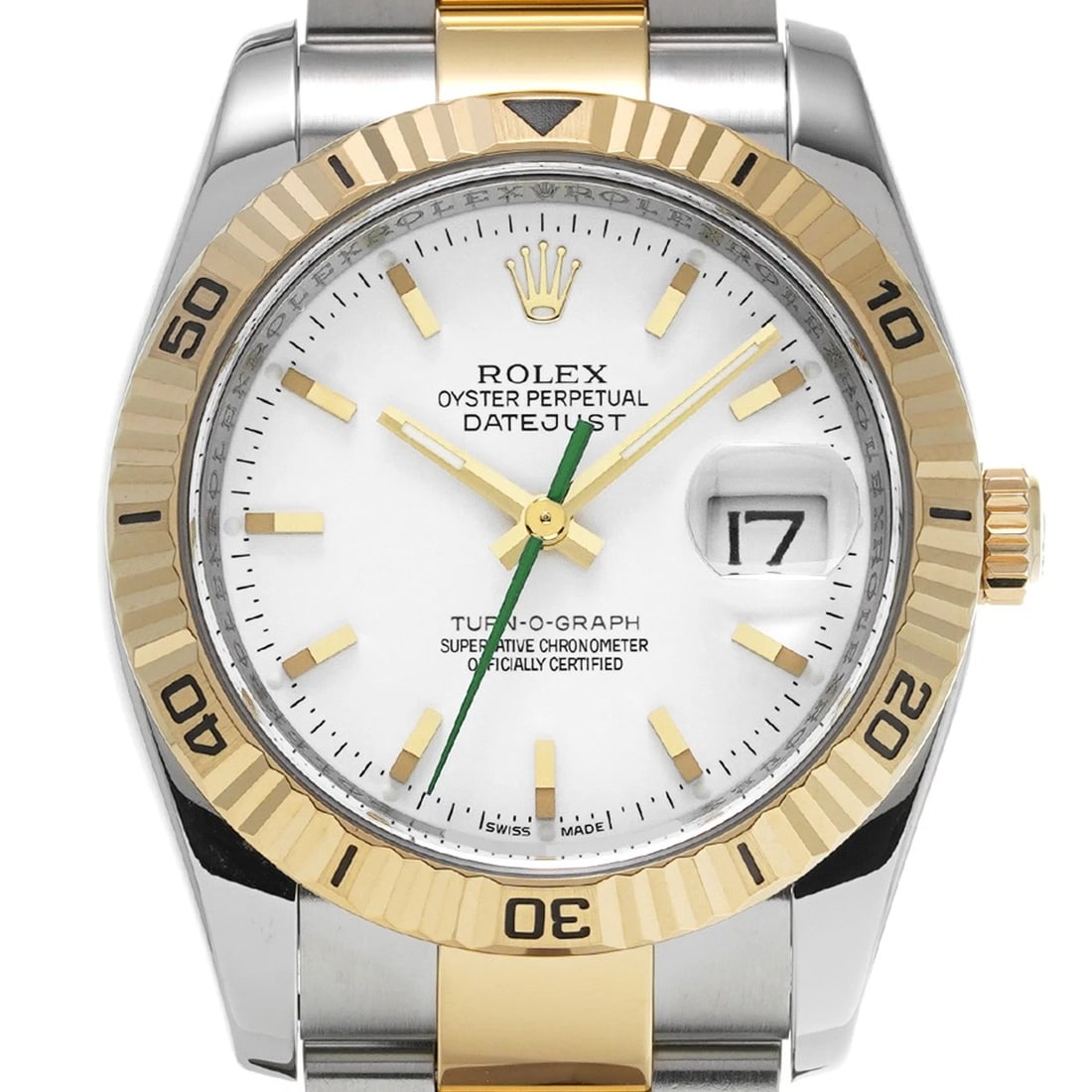 ROLEX DATEJUST WHITE WATCH - 4