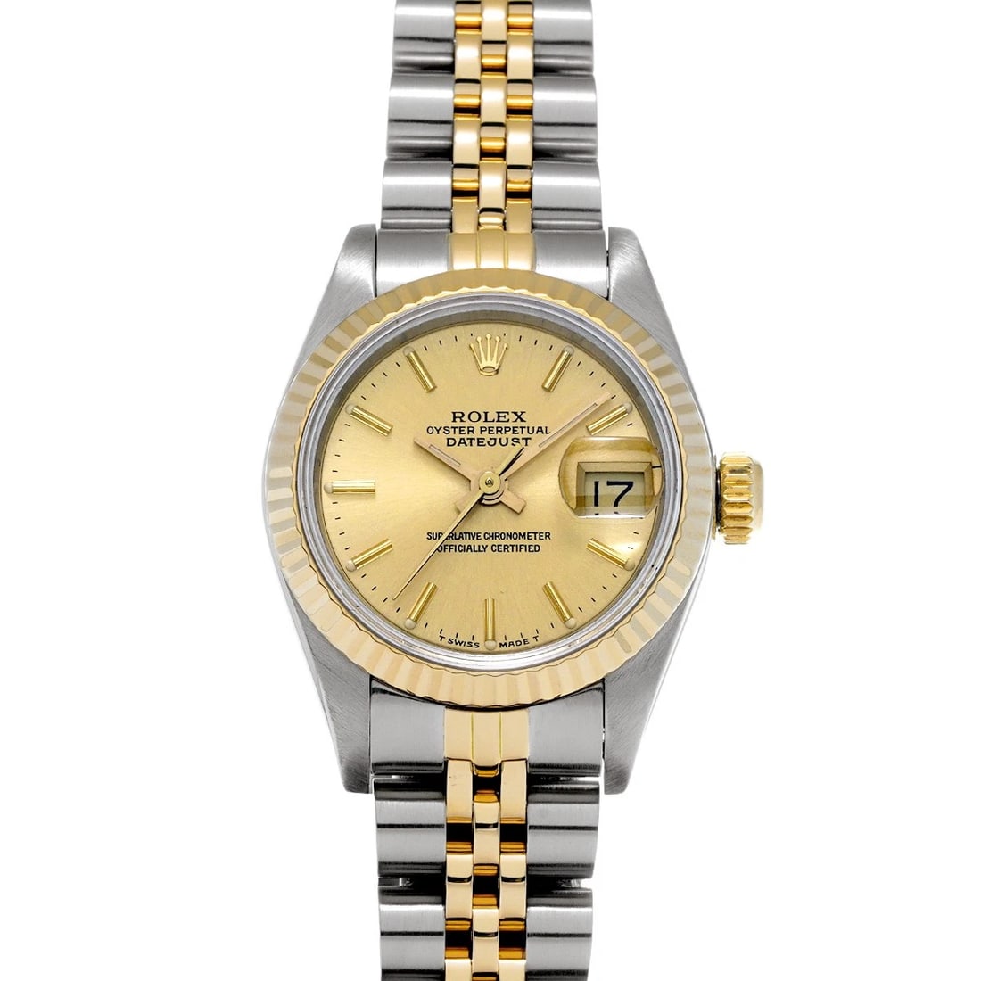 ROLEX DATEJUST CHAMPAGNE WATCH: ROLEX Datejust Champagne Watch Brand: ROLEX Type/Style: Wristwatch Material: Band Material Stainless steel/Yellow Gold, Case Material Stainless steel Color: Dial Color Champagne Size: ?Case? H/About 2
