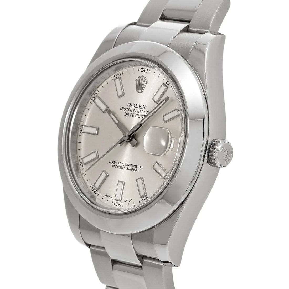 ROLEX DATEJUST SILVER WATCH - 2