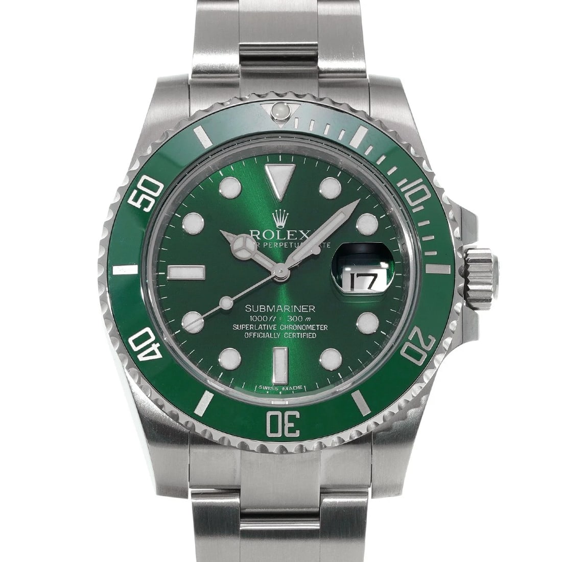 ROLEX SUBMARINER DATE GREEN WATCH: ROLEX Submariner date green Watch Brand: ROLEX Type/Style: Wristwatch Material: Band Material Stainless steel, Case Material Stainless steel Color: Dial Color green Size: ?Case? H/About 40mm W/About 4