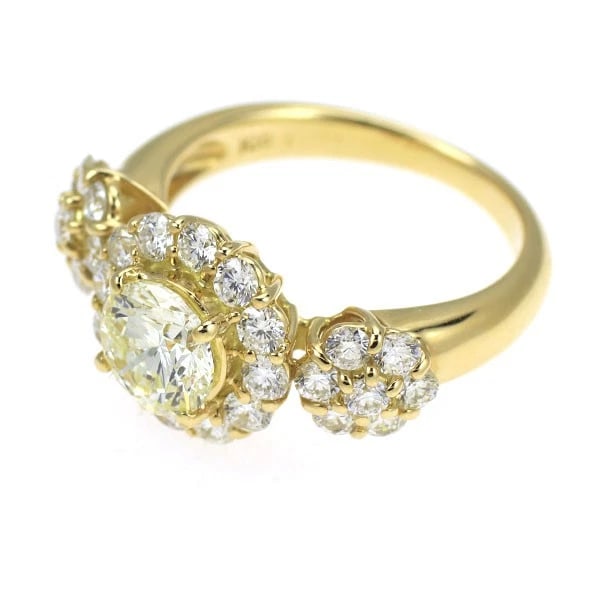 K18YG DIAMOND RING - 2