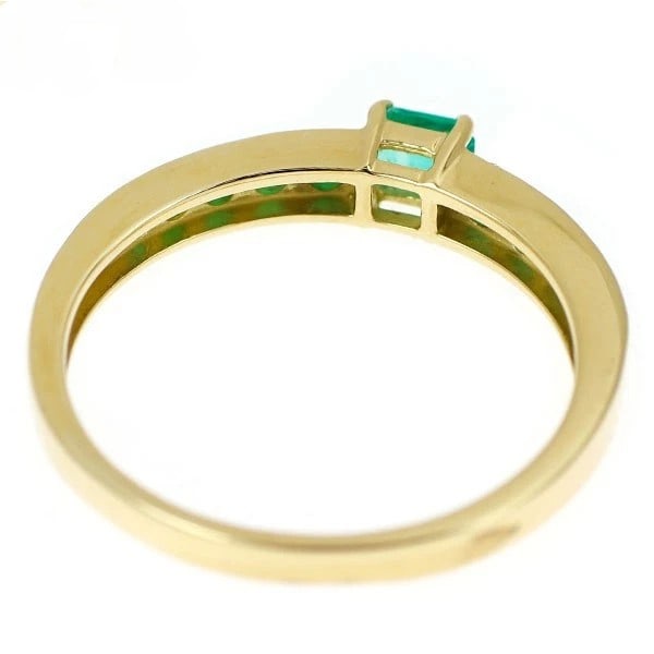 K18YG EMERALD RING - 2