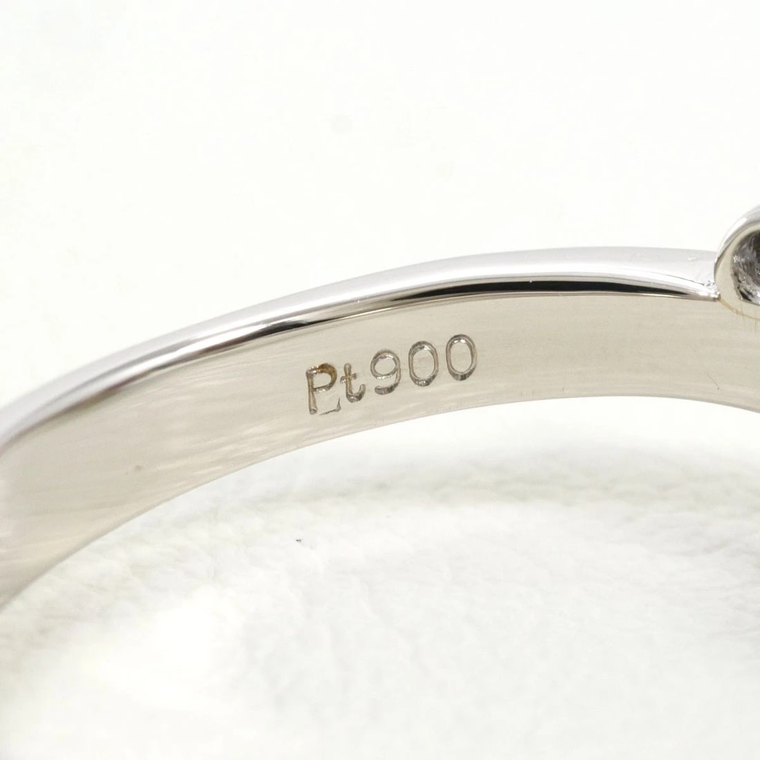 PT900 PLATINUM RING SYNTHETIC RUBY - 3
