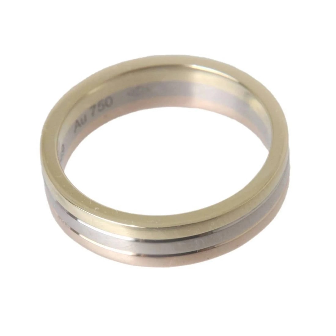 CARTIER TRICOLOR RING, AU750, 18K GOLD (1 of 2)