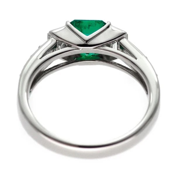 PT900 EMERALD DIAMOND RING - 3