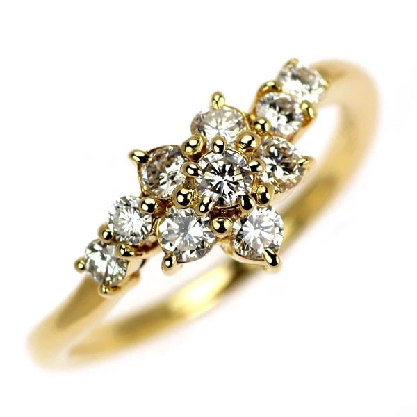 K18YG DIAMOND RING: K18YG diamond ring Brand: None Type/Style: Ring Material: K18YG Color: YG Size: 5.25US Accessories: None Accessories Notice: When purchasing pre-owned goods, please refer to the photos of the items