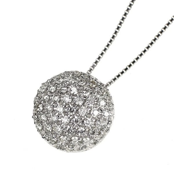 K18WG DIAMOND PENDANT NECKLACE: K18WG DIAMOND PENDANT NECKLACE Brand: None Type/Style: pendant necklace Material: K18WG Color: WG Size: Necklace: Chain Length ?45 Length/Width/Diameter13.0 Accessories: None Accessories N