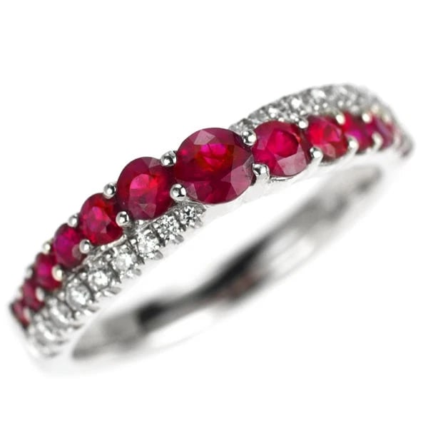 K18WG RUBY DIAMOND RING: K18WG ruby diamond ring Brand: None Type/Style: Ring Material: K18WG, Main Stone/Creation ruby Color: WG Size: 6US Accessories: None Accessories Notice: When purchasing pre-owned goods, pl