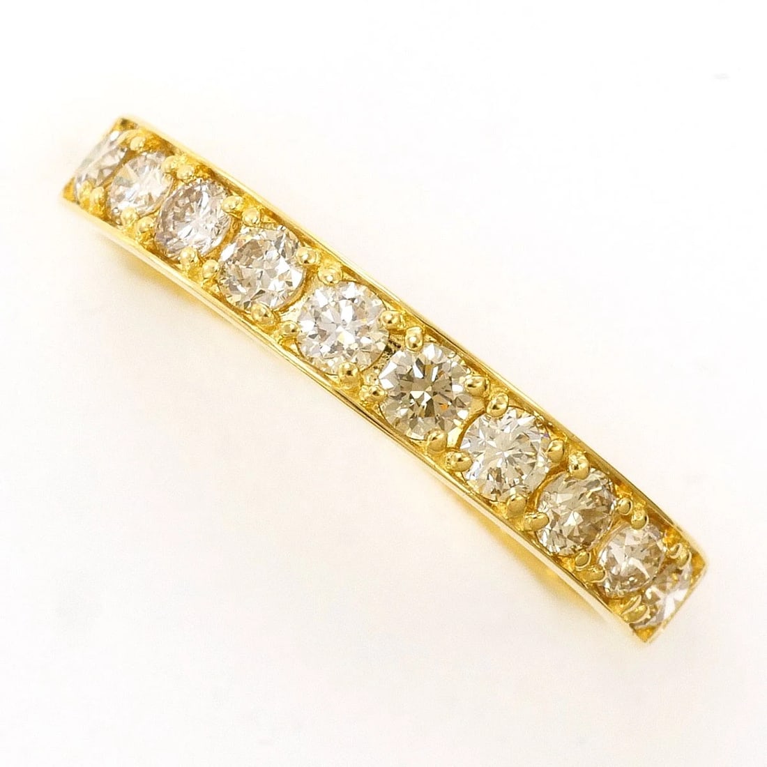 K18 18K GOLD RING DIAMOND: K18 18k gold Ring Diamond Brand: No Brand Type/Style: Ring Material: 18k gold, Main Stone/Creation Diamond Color: Gold Size: US 5 3/8 Accessories: None Accessories Notice: When purchasing
