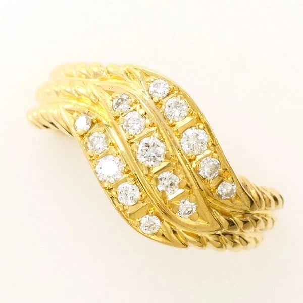 RING K18/YELLOW GOLD: Ring K18/Yellow Gold Brand: No Brand Type/Style: Ring Material: K18/Yellow Gold, Main Stone/Creation Diamond Color: yellow Gold Size: US 7 Accessories: None Accessories Notice: When purchasing