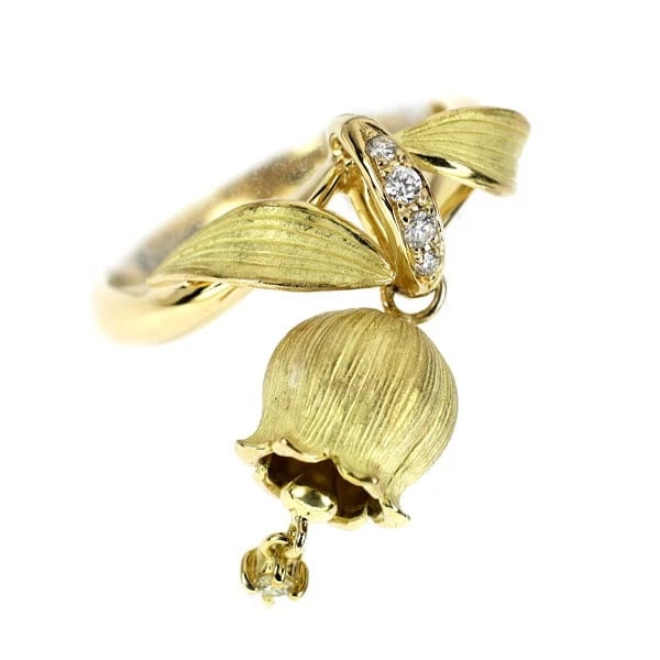 K18YG DIAMOND RING: K18YG diamond ring Brand: None Type/Style: Ring Material: K18YG Color: YG Size: 6US Accessories: None Accessories Notice: When purchasing pre-owned goods, please refer to the photos of the