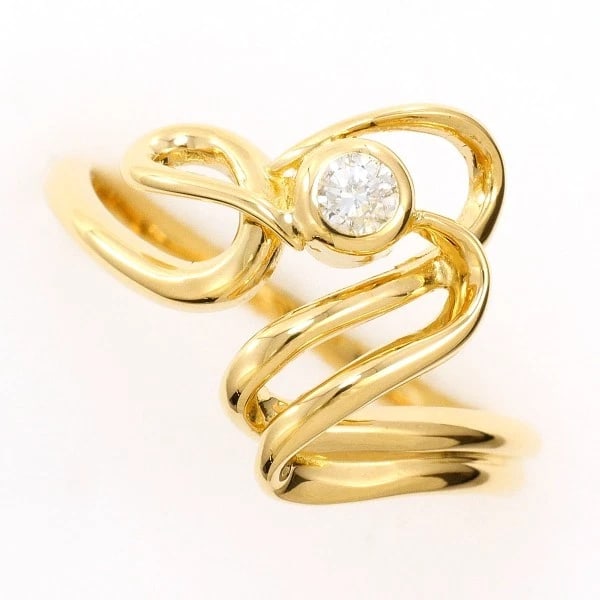 RING K18/YELLOW GOLD: Ring K18/Yellow Gold Brand: No Brand Type/Style: Ring Material: K18/Yellow Gold, Main Stone/Creation Diamond Color: yellow Gold Size: US 7 1/4 Accessories: None Accessories Notice: When purchasing