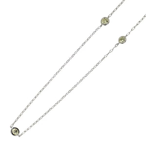 K18WG DIAMOND NECKLACE: K18WG diamond necklace Brand: None Type/Style: necklaces Material: K18WG Color: WG Size: Necklace: Chain Length 59.5 Length/Width/Diameter3.9 Accessories: None Accessories Notice: When pur