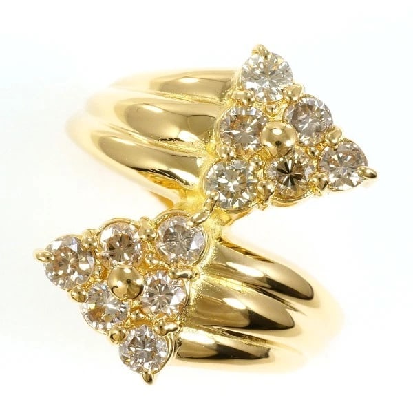 RING K18/YELLOW GOLD: Ring K18/Yellow Gold Brand: No Brand Type/Style: Ring Material: K18/Yellow Gold, Main Stone/Creation Brown Diamond Color: yellow Gold Size: US 6 1/4 Accessories: None Accessories Notice: When