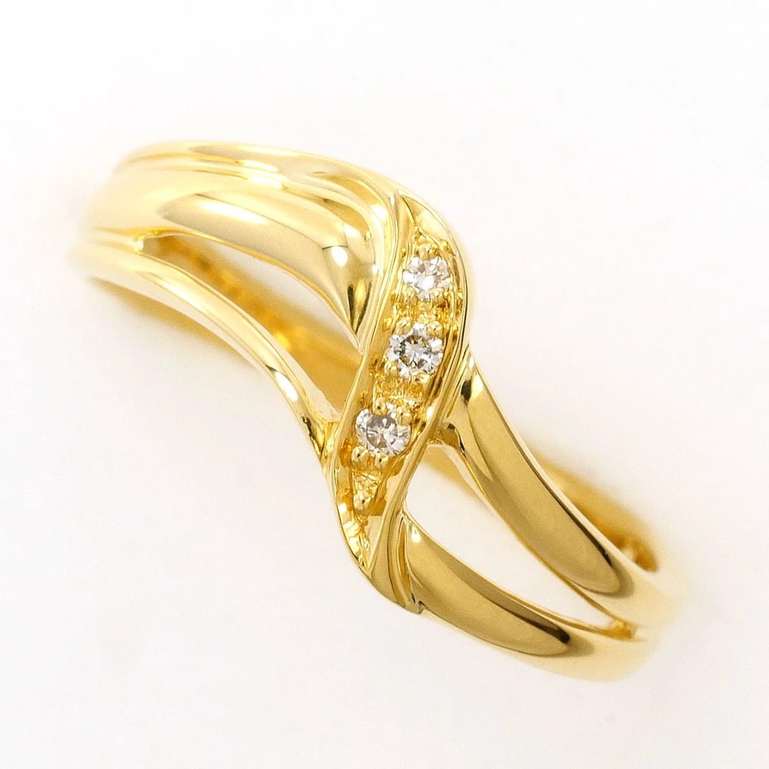 K18 18K GOLD RING DIAMOND: K18 18k gold Ring Diamond Brand: No Brand Type/Style: Ring Material: 18k gold, Main Stone/Creation Diamond Color: Gold Size: US 6 1/2 Accessories: None Accessories Notice: When purchasing pre-owned