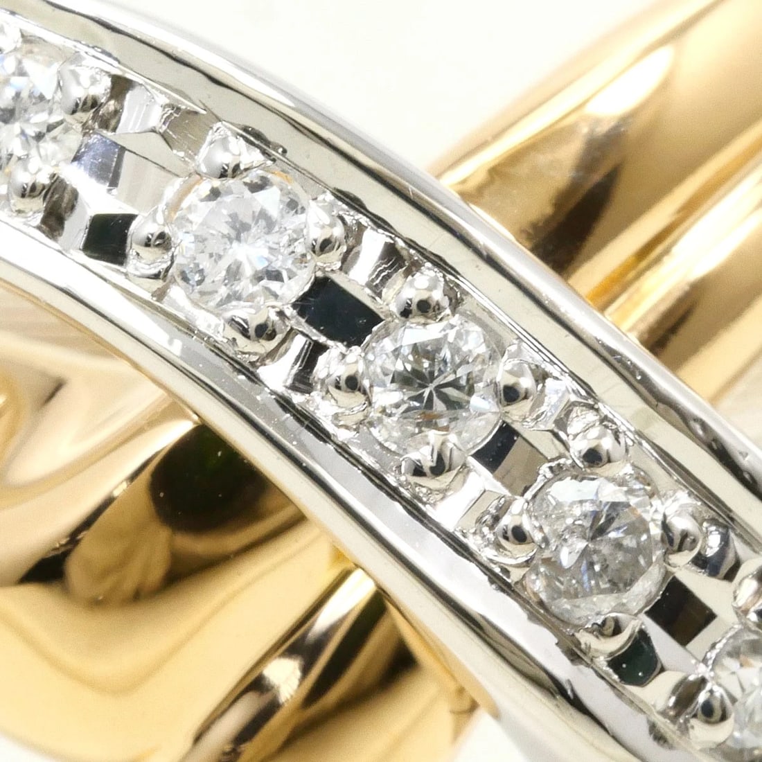 K18 18K GOLD PT/PLATINUM RING DIAMOND .: K18 18k gold PT/Platinum Ring Diamond . Brand: No Brand Type/Style: Ring Material: 18k gold PT/Platinum, Main Stone/Creation Diamond Color: Gold/Silver Size: US 6 3/4 Accessories: None Accessories