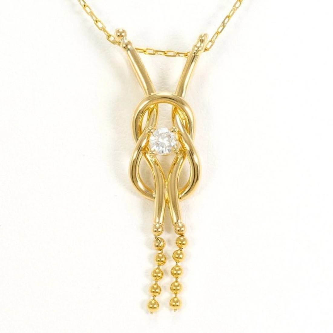 18K YELLOW GOLD NECKLACE DIAMOND (1 of 4)