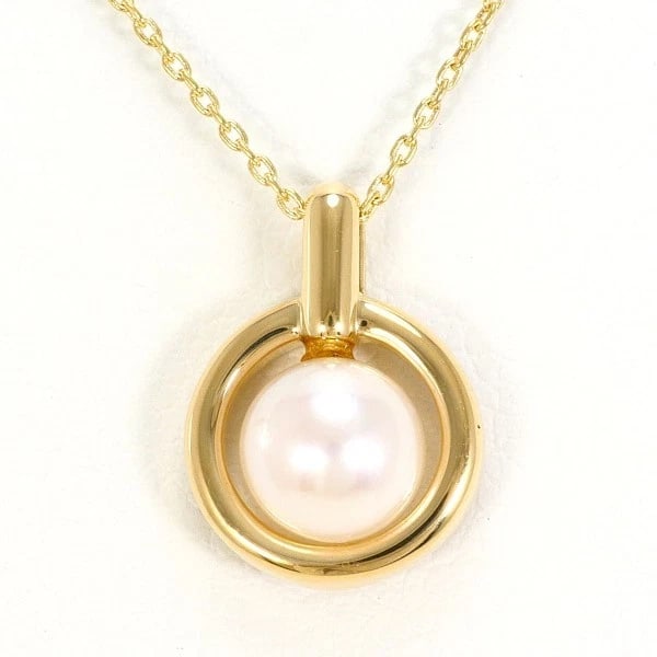 NECKLACE K18/YELLOW GOLD: Necklace K18/Yellow Gold Brand: No Brand Type/Style: Necklace Material: K18/Yellow Gold, Main Stone/Creation Pearl Color: Yellow Gold Size: Top: Total length around 12 x 0.4" (Top and chain are not de