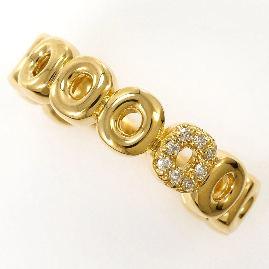 K18 18K GOLD RING DIAMOND: K18 18k gold Ring Diamond Brand: No Brand Type/Style: Ring Material: 18k gold, Main Stone/Creation Diamond Color: gold Size: US 6 1/4 Accessories: None Accessories Notice: When purchasing pre-owned
