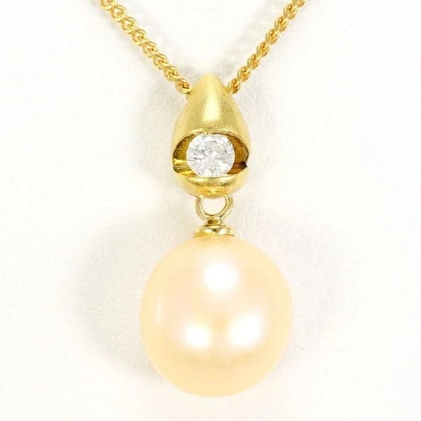 NECKLACE K18/YELLOW GOLD: Necklace K18/Yellow Gold Brand: No Brand Type/Style: Necklace Material: K18/Yellow Gold, Main Stone/Creation Pearl/Diamond Color: Yellow Gold Size: Top: Total length around 20 x 0.4" (Top and chain ar