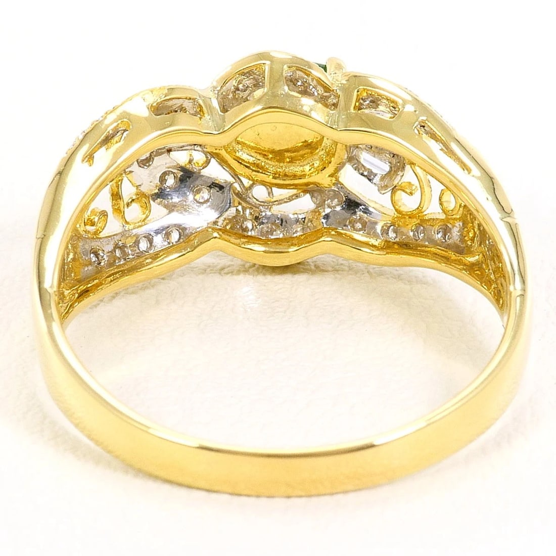 K18 18K GOLD RING JADE - 4
