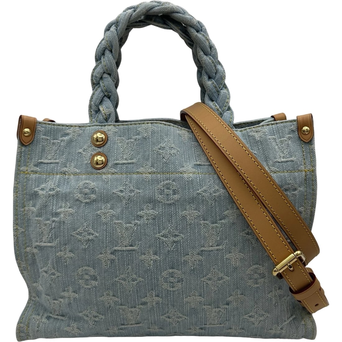 LOUIS VUITTON LET GO BY THE POOL SHOULDER BAG: LOUIS VUITTON Let Go By the Pool Shoulder Bag Brand: LOUIS VUITTON Type/Style: Shoulder Bag Material: denim Color: Light blue Size: W10.6 x H7.9 x D3.5inch Accessories: None Accessories Notice: When