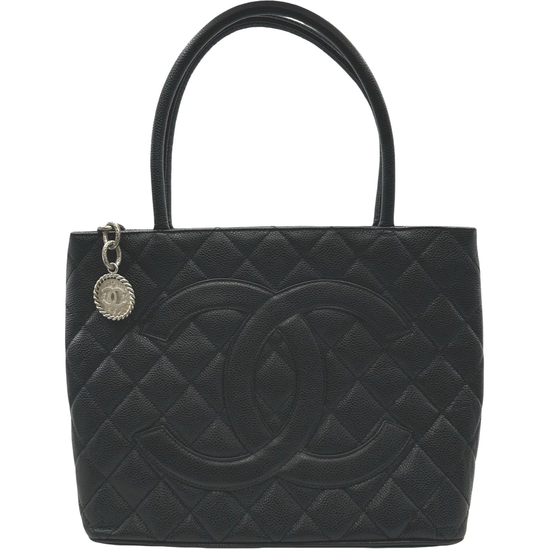 CHANEL STANDARD HANDBAG: CHANEL Standard Handbag Brand: CHANEL Type/Style: Handbag Material: caviar Color: Black SilverHardware Size: W11.8 x H9.4 x D5.7inch Accessories: None Accessories Notice: When purchasing pre-owned