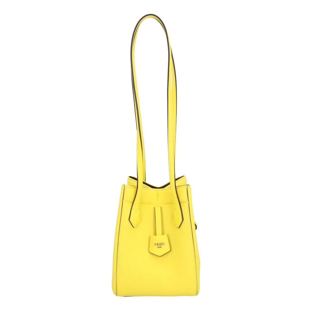 FENDI SHOULDER BAG LEATHER: FENDI Shoulder Bag leather Brand: FENDI Type/Style: Shoulder Bag Material: Exterior Material leather Color: Exterior Color yellow Size: W5.5 x H7.9 x D5.5inch Accessories: None Accessories