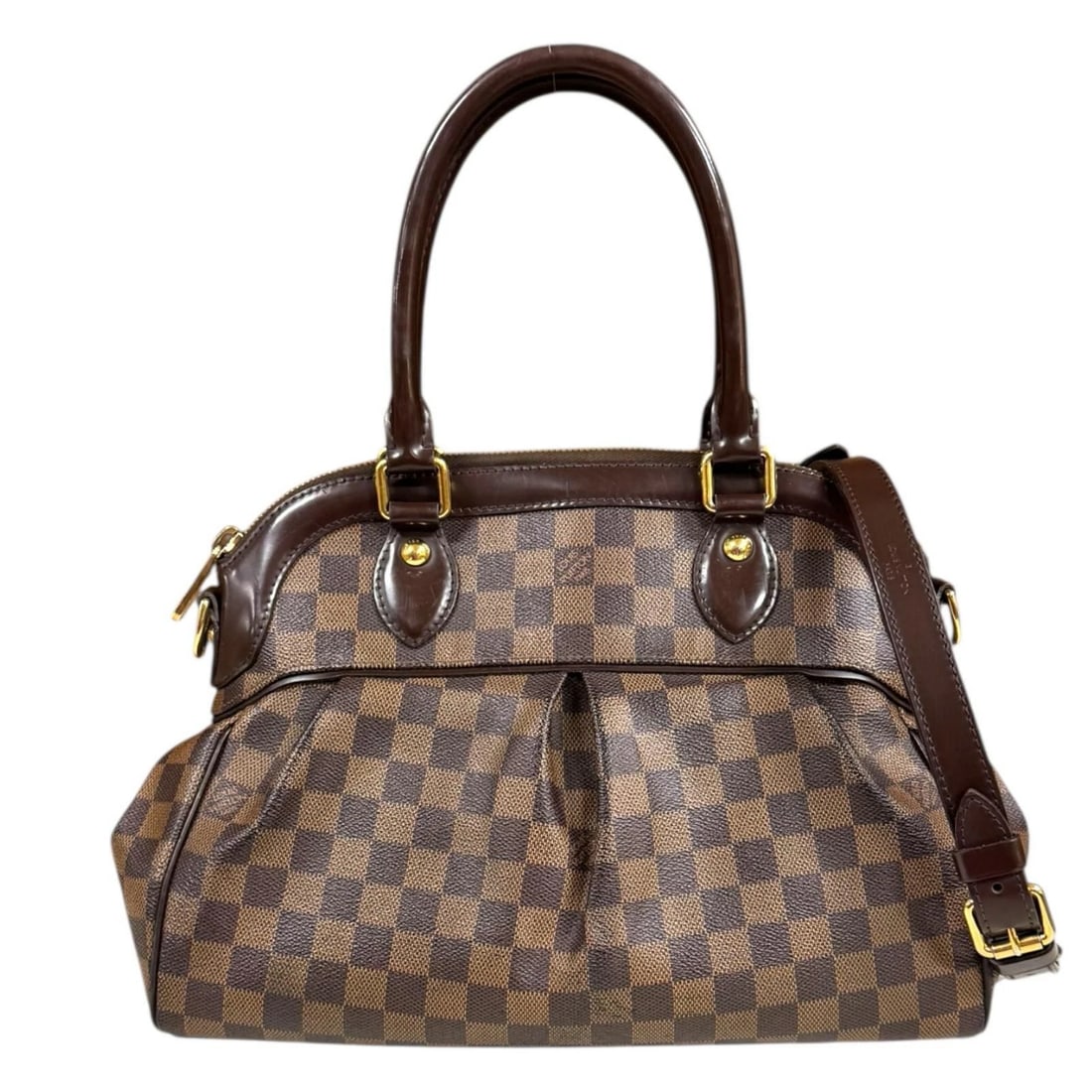 LOUIS VUITTON SHOULDER BAG DAMIER CANVAS: LOUIS VUITTON Shoulder Bag Damier canvas Brand: LOUIS VUITTON Type/Style: Shoulder Bag Material: Exterior Material Damier canvas Color: Exterior Color Brown Size: W13.2 x H10.0 x D5.9inch Handle:15.4i